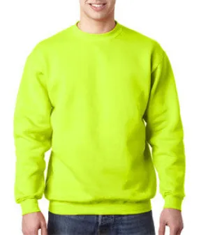 1102 Bayside Adult Blended Crew Neck Fleece Lime Green