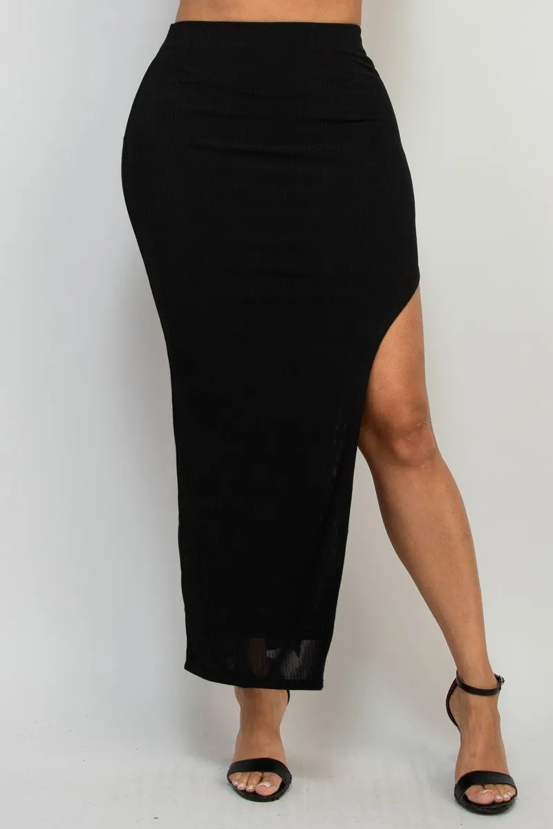 2pc set-Twist Crop Top & Maxi Skirt
