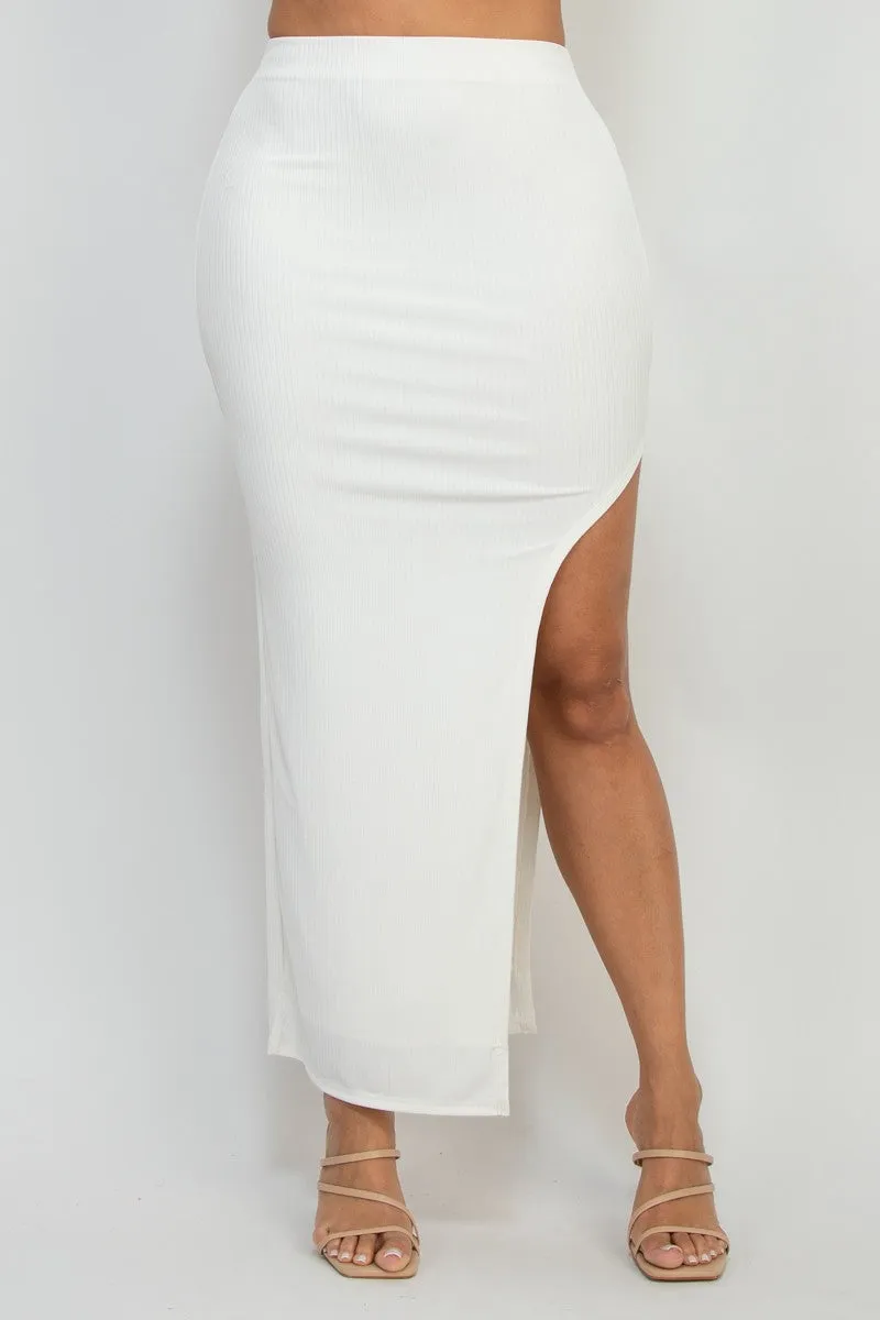 2pc set-Twist Crop Top & Maxi Skirt