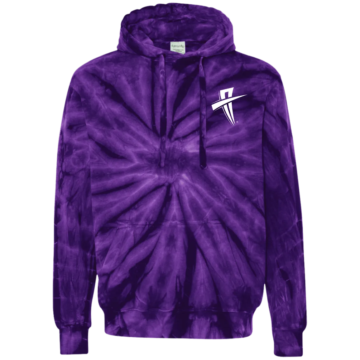 Action Cross Soul Cool Fit Tie-Dyed Pullover Hoodie - Embroidered Action Cross