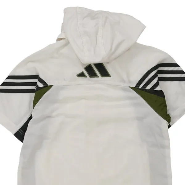 Age 10 Adidas Hoodie - Medium White Polyester