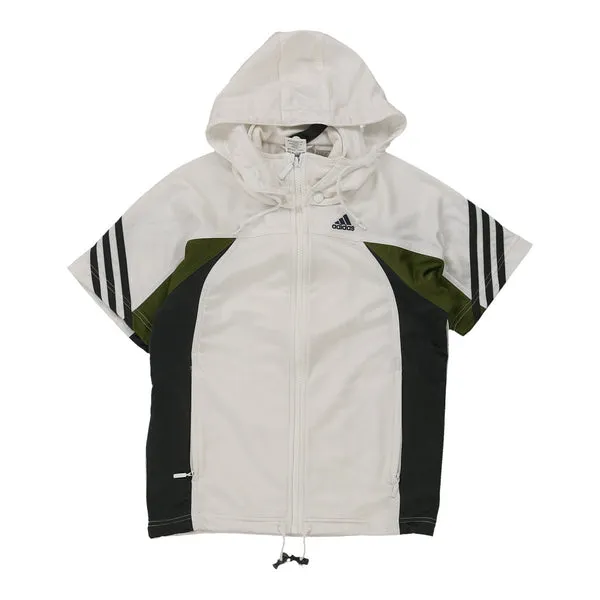 Age 10 Adidas Hoodie - Medium White Polyester
