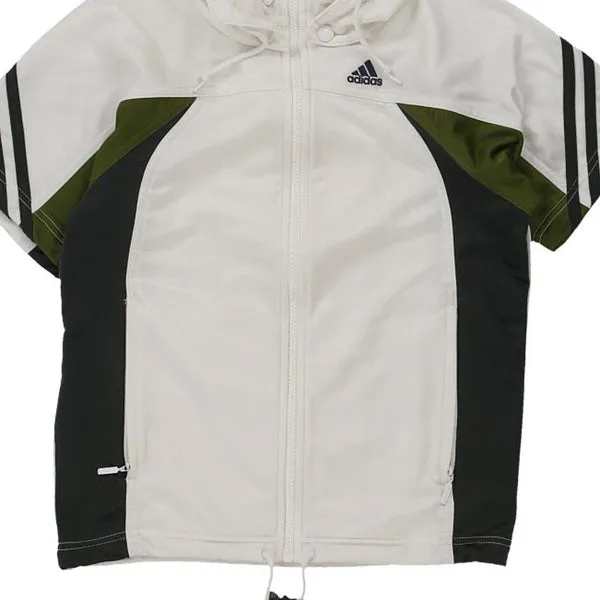 Age 10 Adidas Hoodie - Medium White Polyester