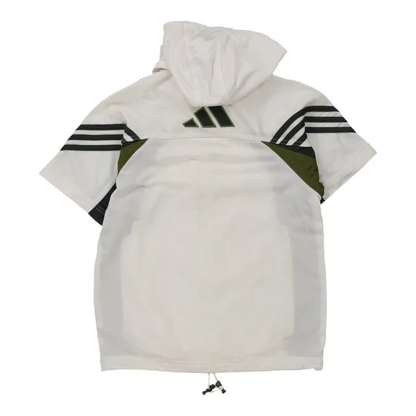 Age 10 Adidas Hoodie - Medium White Polyester