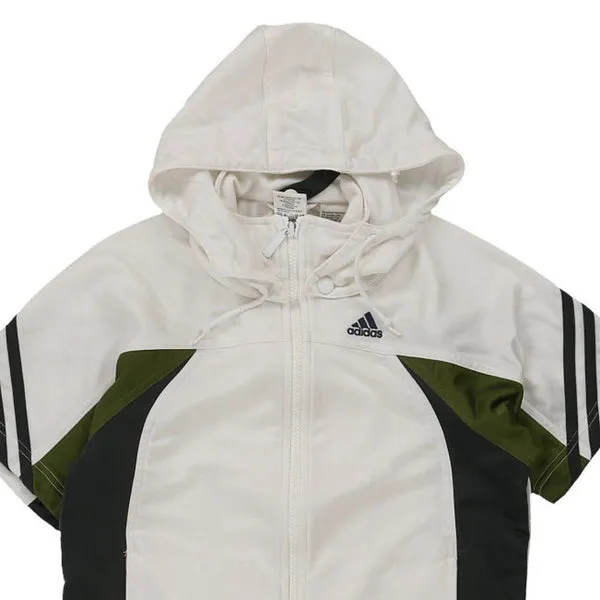 Age 10 Adidas Hoodie - Medium White Polyester