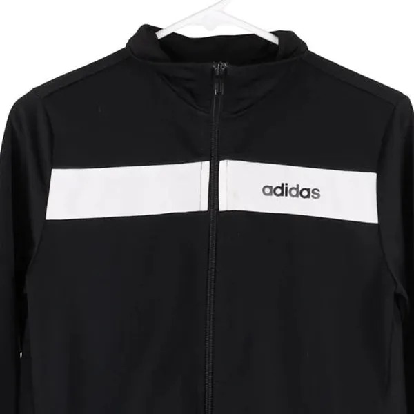 Age 12-13 Adidas Track Jacket - Large Black Polyester