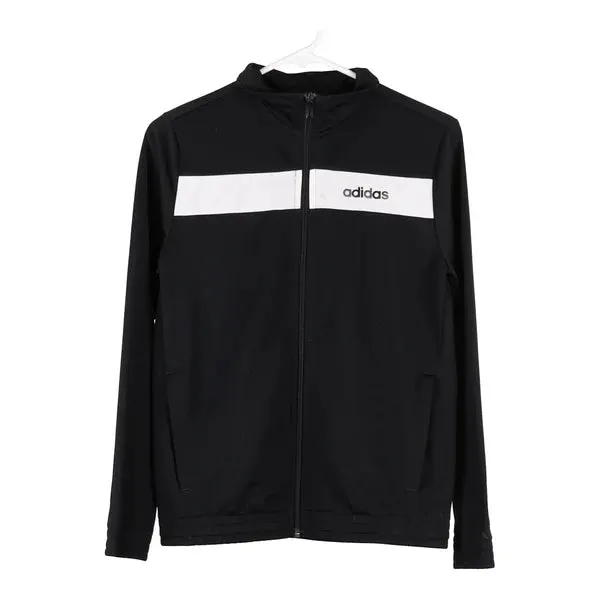 Age 12-13 Adidas Track Jacket - Large Black Polyester