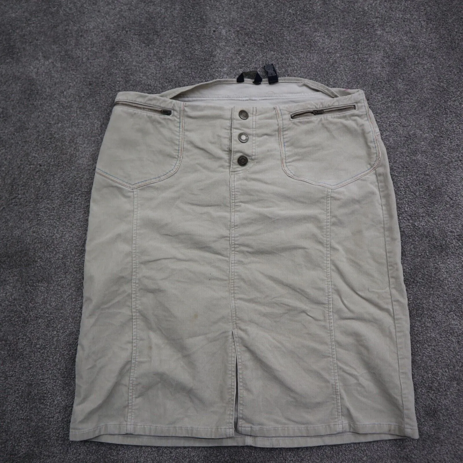 American Eagle Women Stretch Straight & Pencil Skirts Front Pockets Khaki Size 6