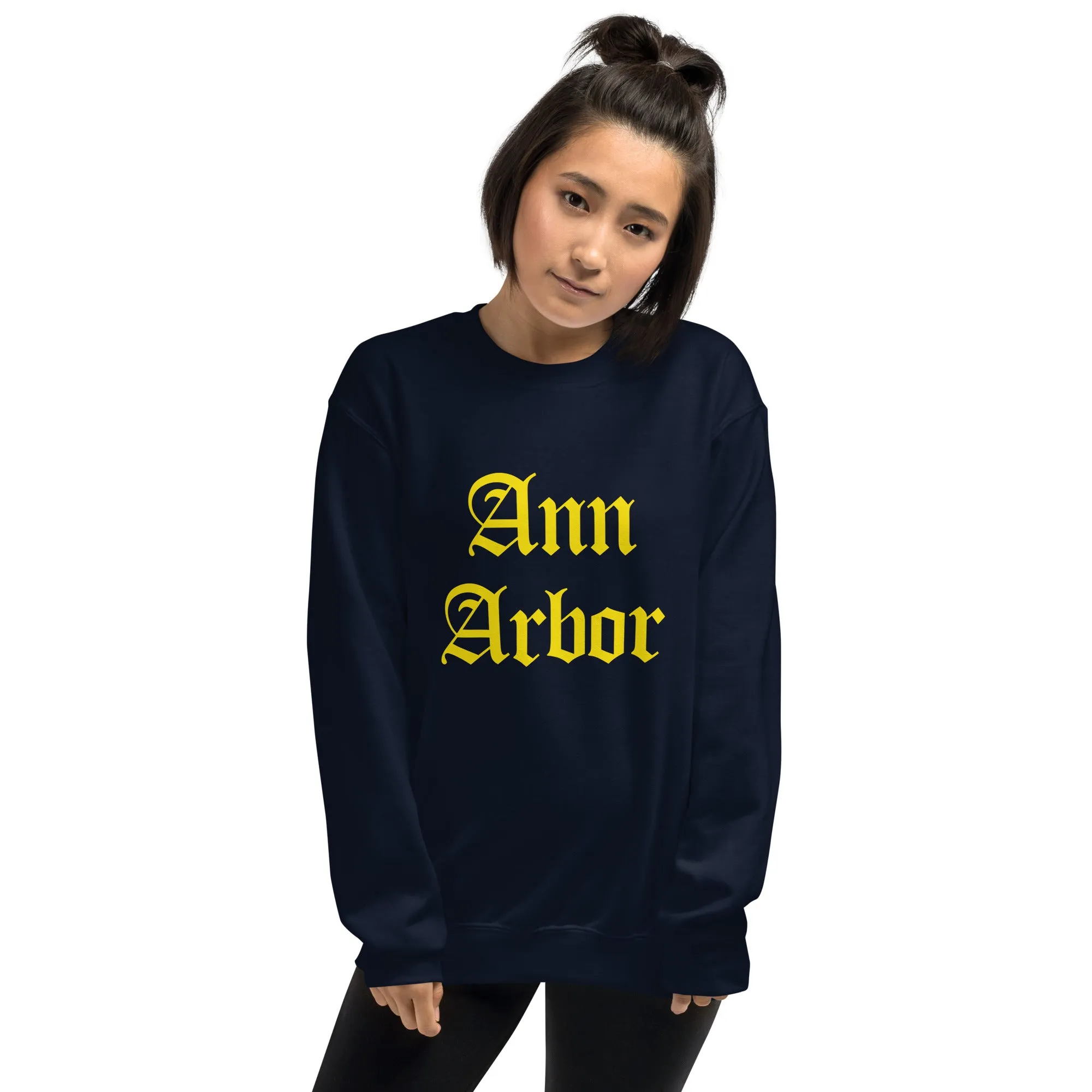 Ann Arbor Michigan Old English Script Sweatshirt