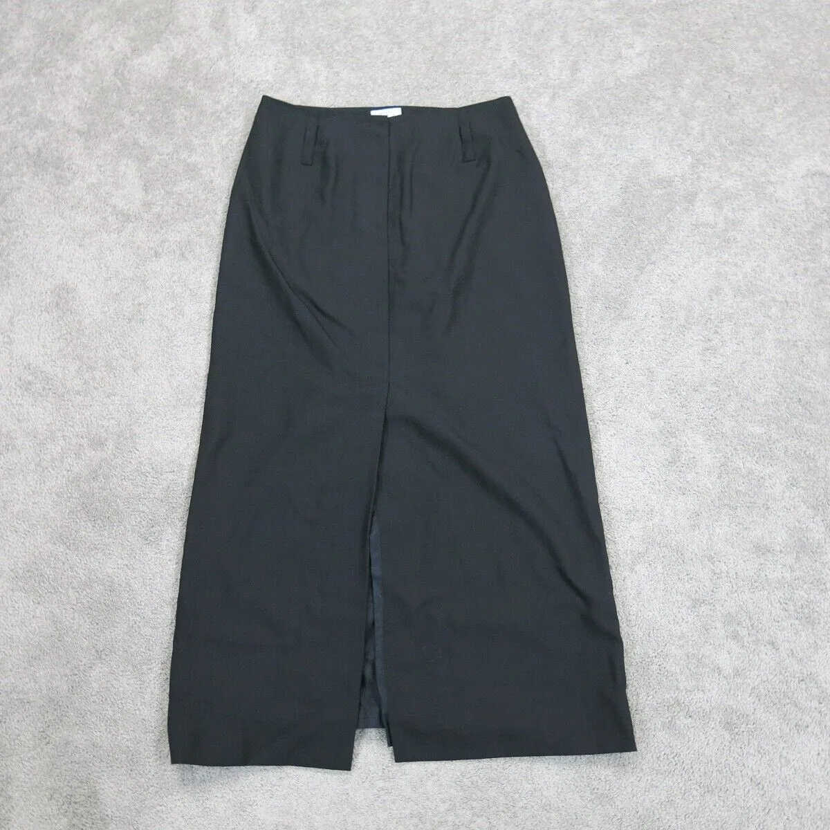 Ann Taylor Loft Womens Wool Straight & Pencil Skirt Back Slit Black Size 8