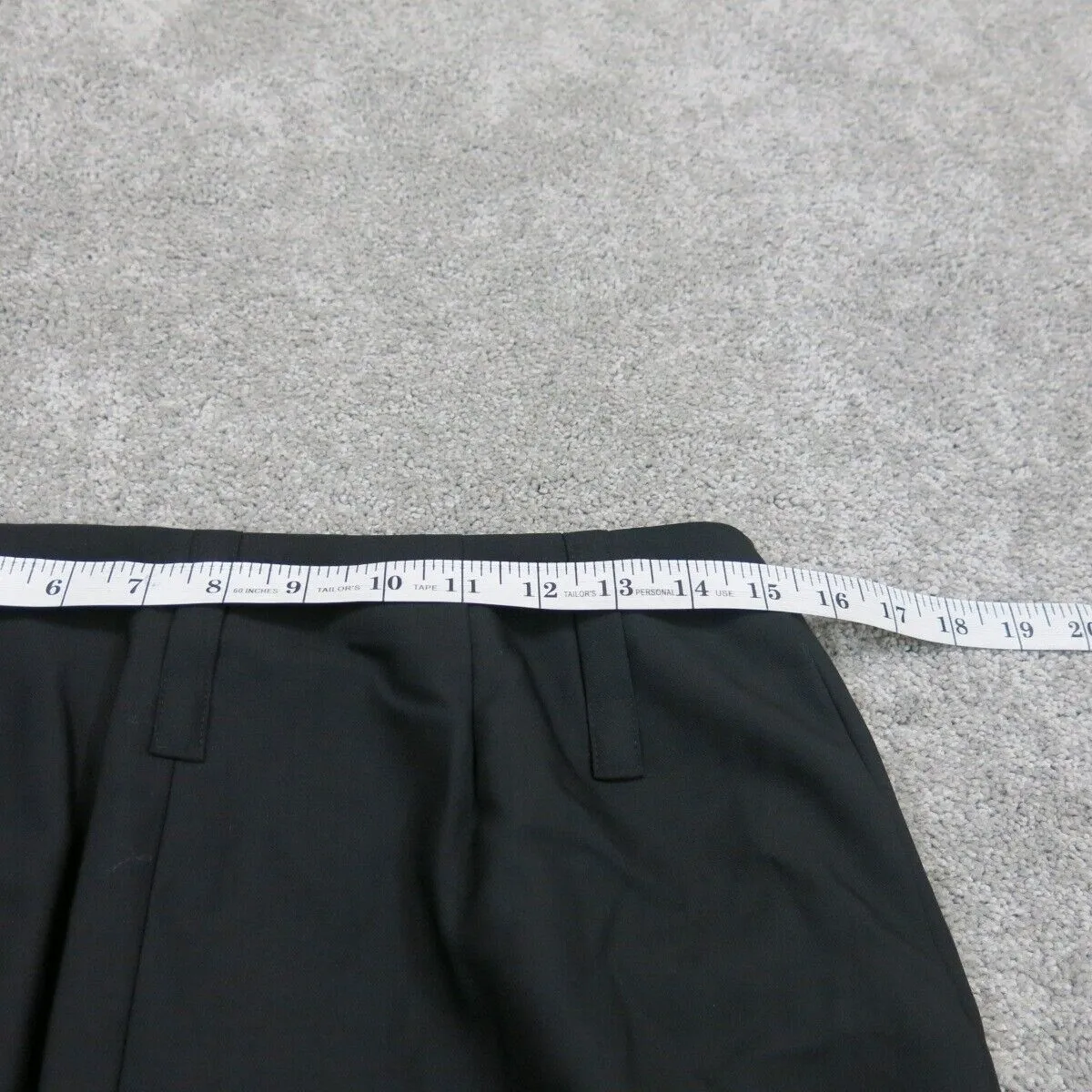 Ann Taylor Loft Womens Wool Straight & Pencil Skirt Back Slit Black Size 8