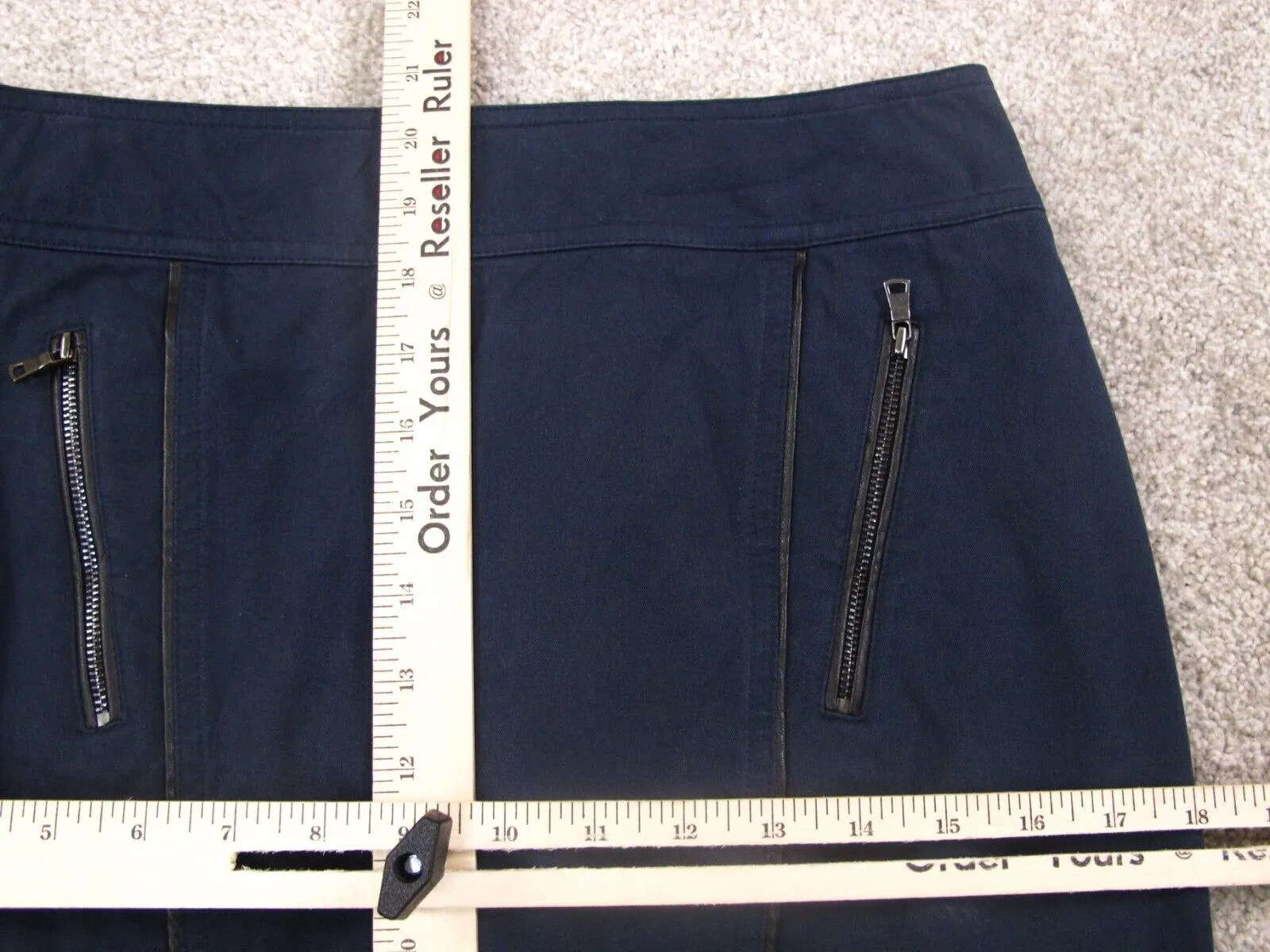 Ann Taylor Womens Straight & Pencil Skirts Flat Font Pull on Blue Size 4