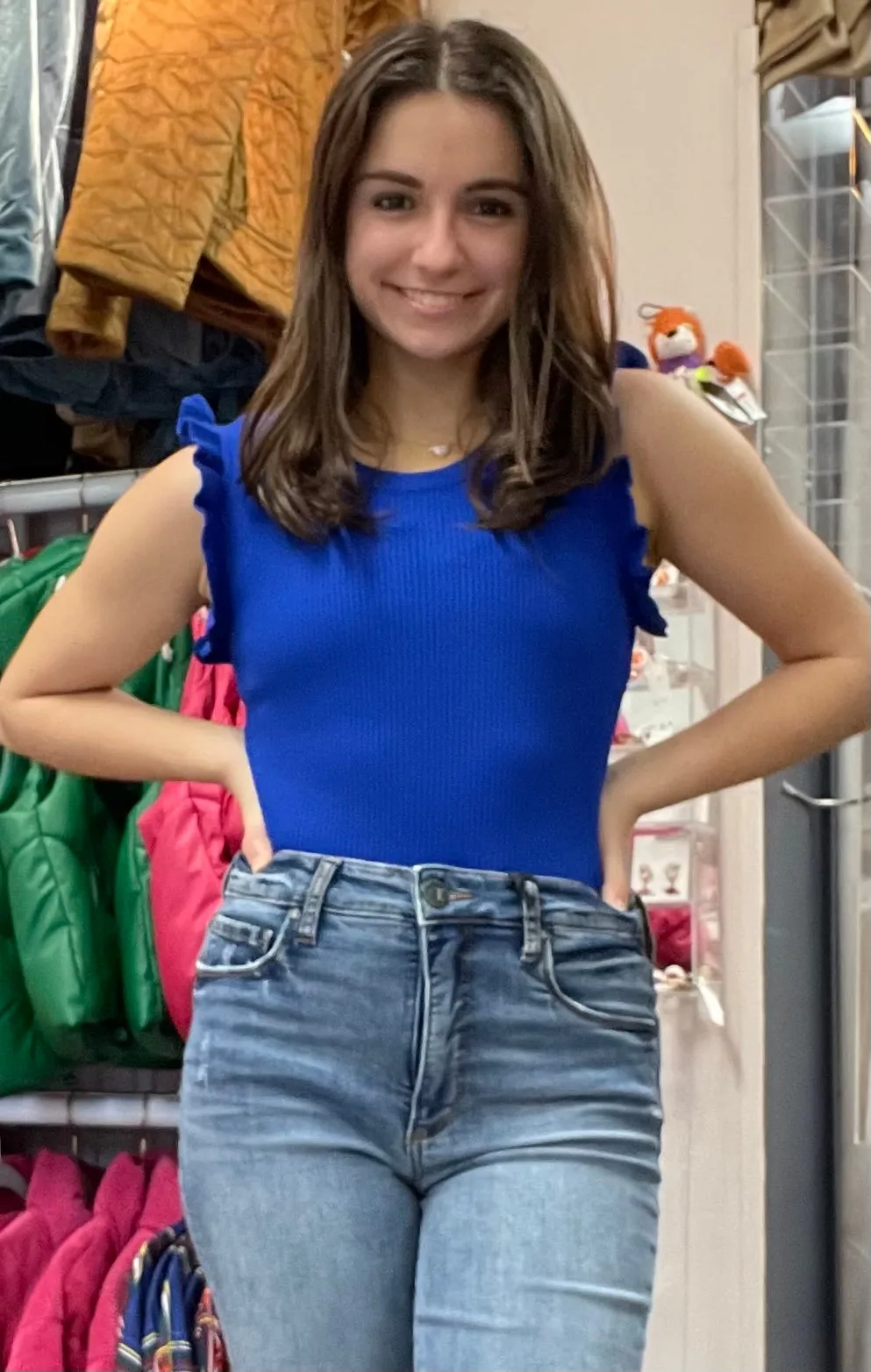 Apparel- The Workshop Knit Ruffle Sleeve Top