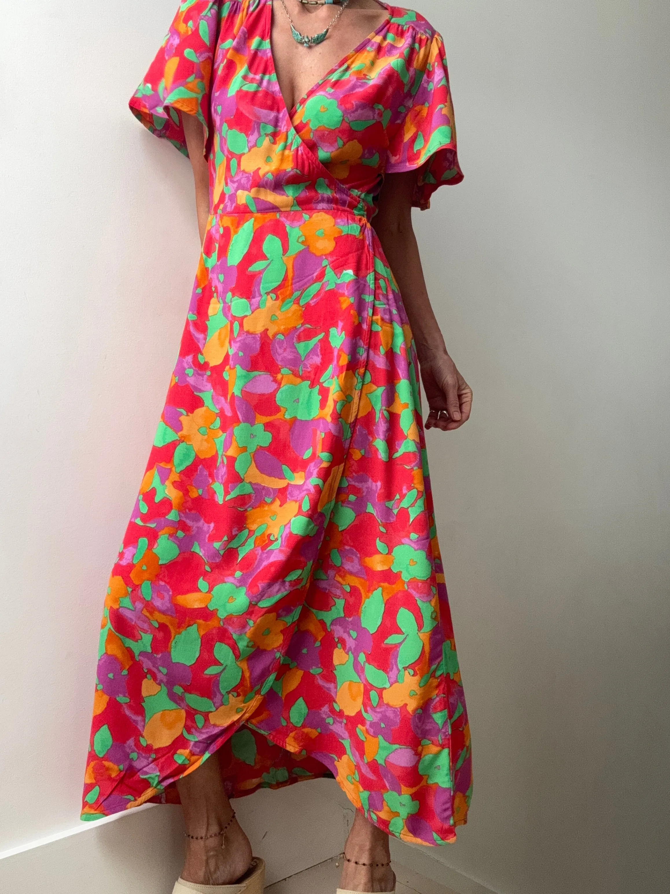Archana Butterfly Wrap Dress