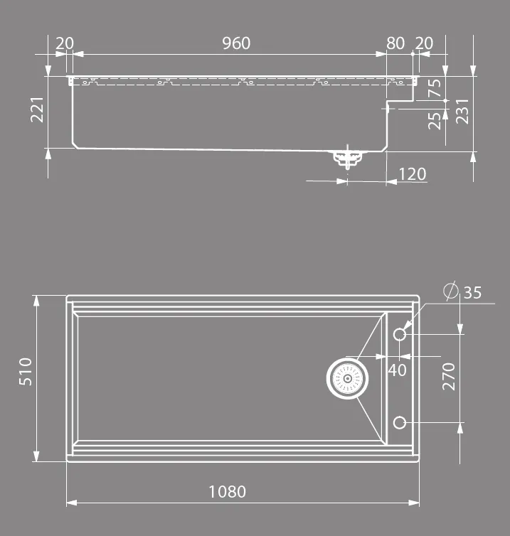 Artinox Layer BRL 104, top or undermount multi-level sink