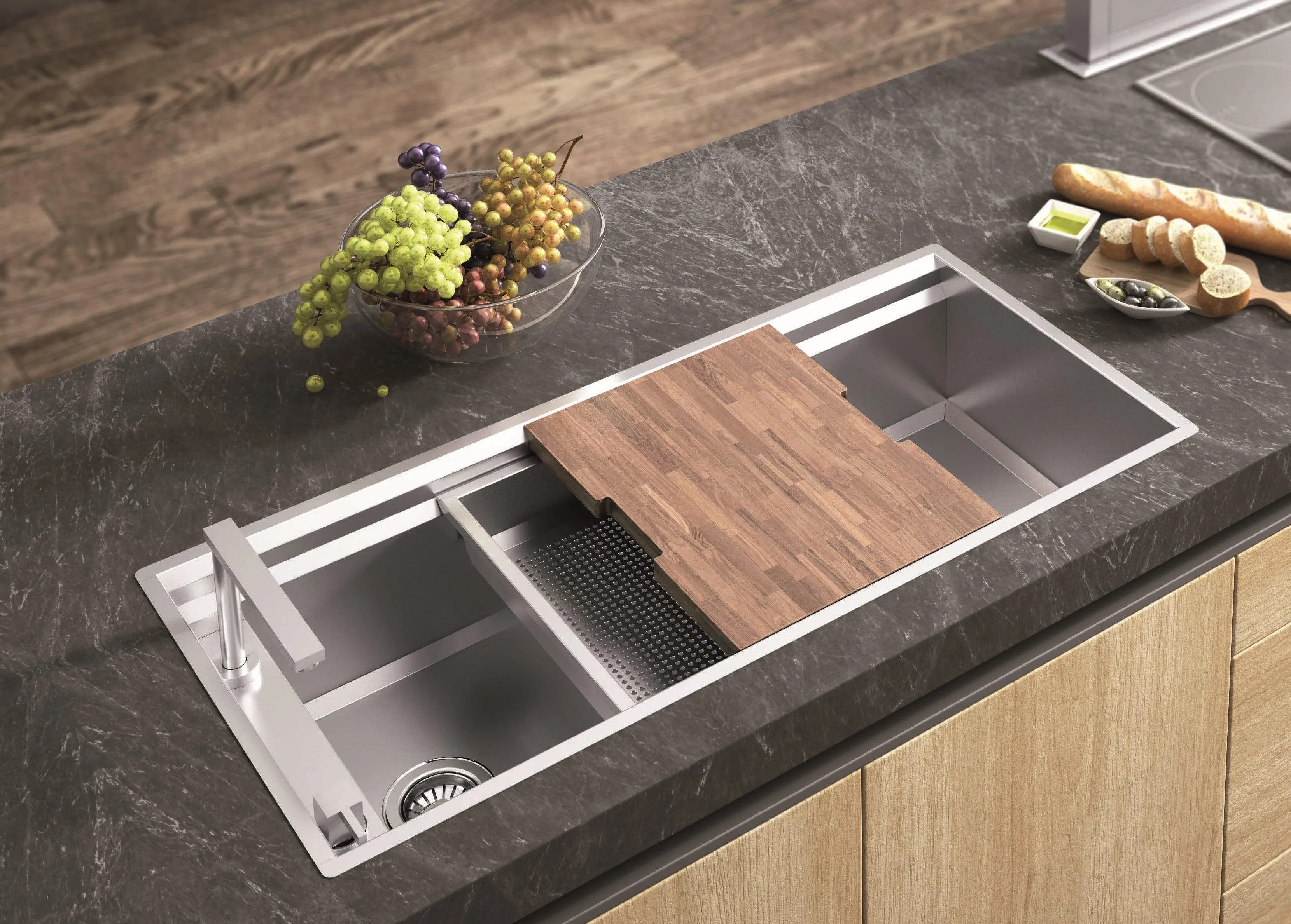 Artinox Layer BRL 104, top or undermount multi-level sink