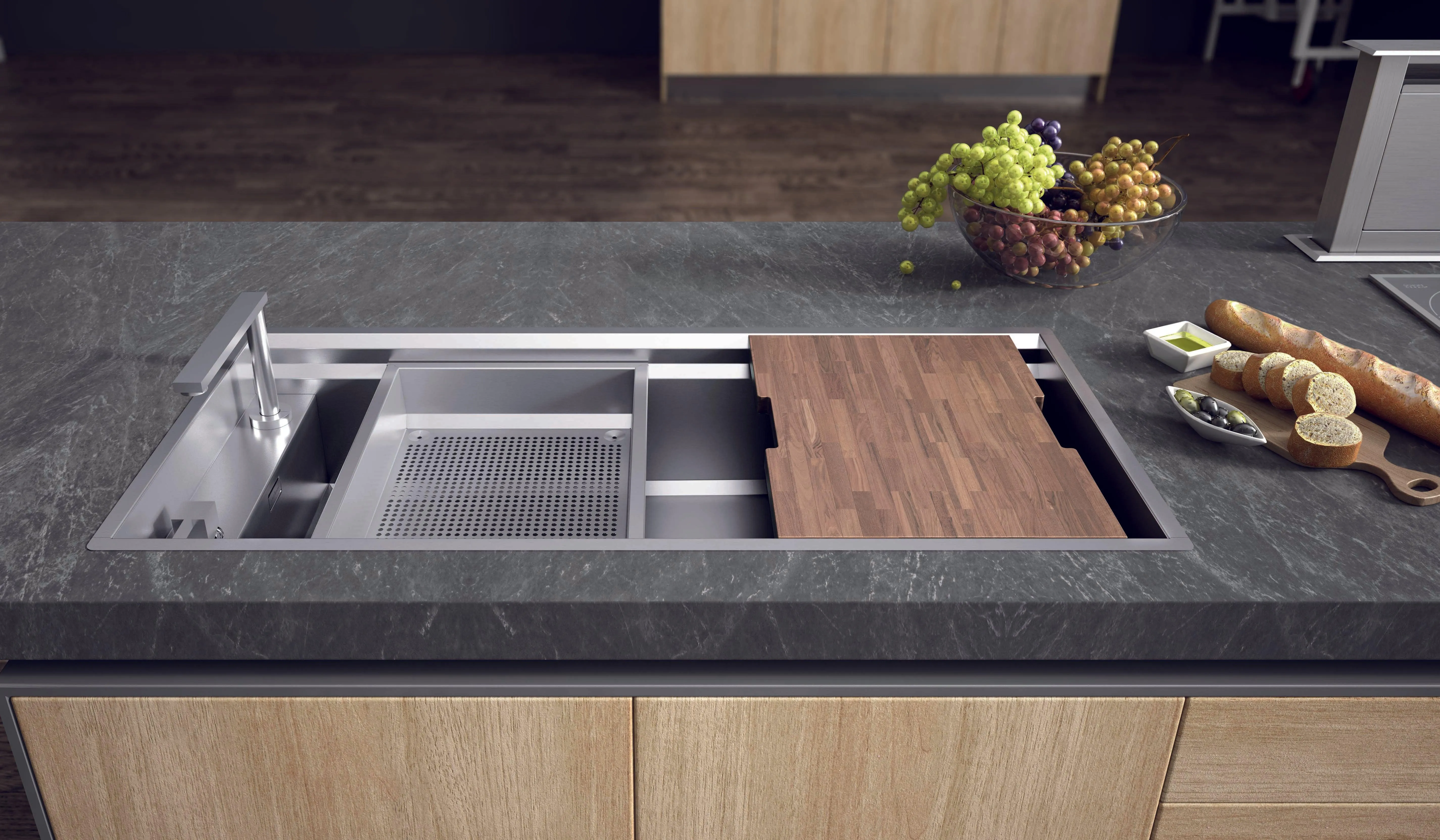 Artinox Layer BRL 104, top or undermount multi-level sink