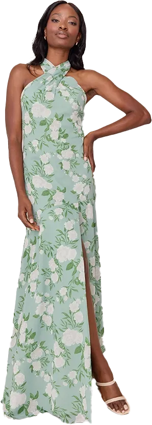 Athena Chiffon Floral Print Dress | Made To Order