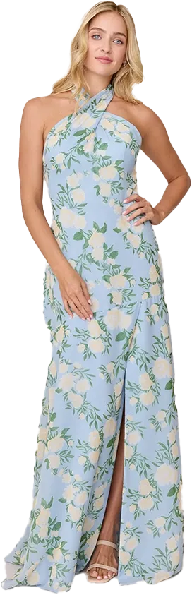 Athena Chiffon Floral Print Dress | Made To Order