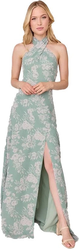 Athena Chiffon Floral Print Dress | Made To Order
