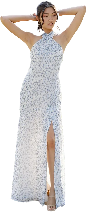 Athena Chiffon Floral Print Dress | Made To Order