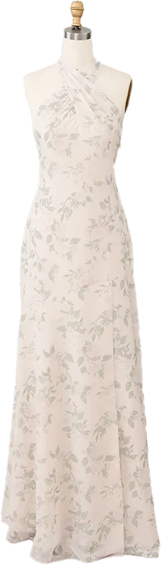 Athena Chiffon Floral Print Dress | Made To Order