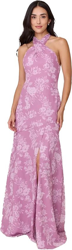 Athena Chiffon Floral Print Dress | Made To Order