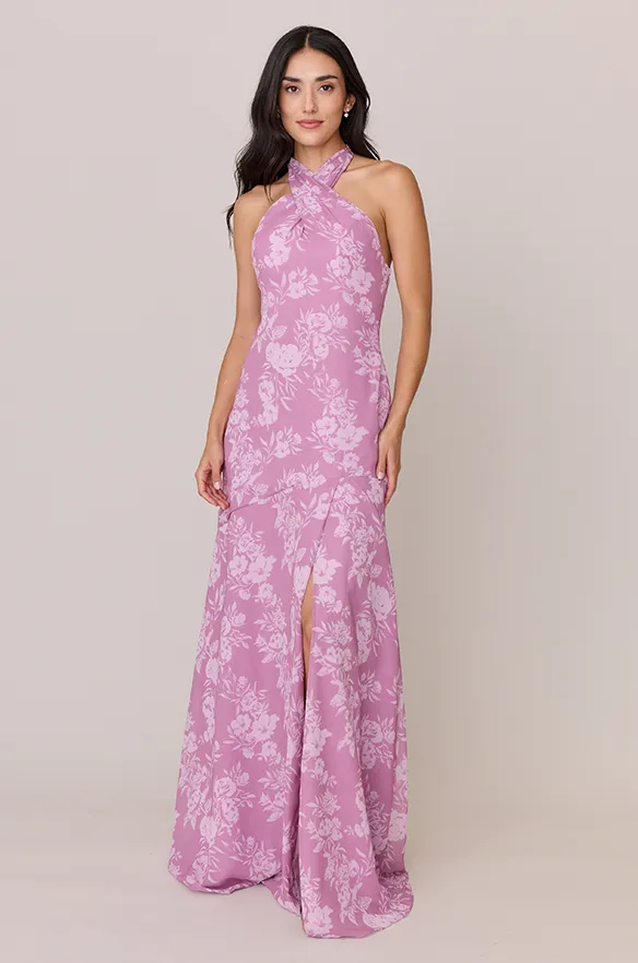 Athena Chiffon Floral Print Dress | Made To Order