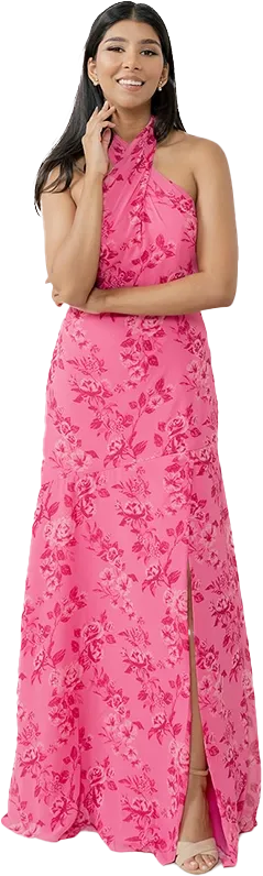 Athena Chiffon Floral Print Dress | Made To Order
