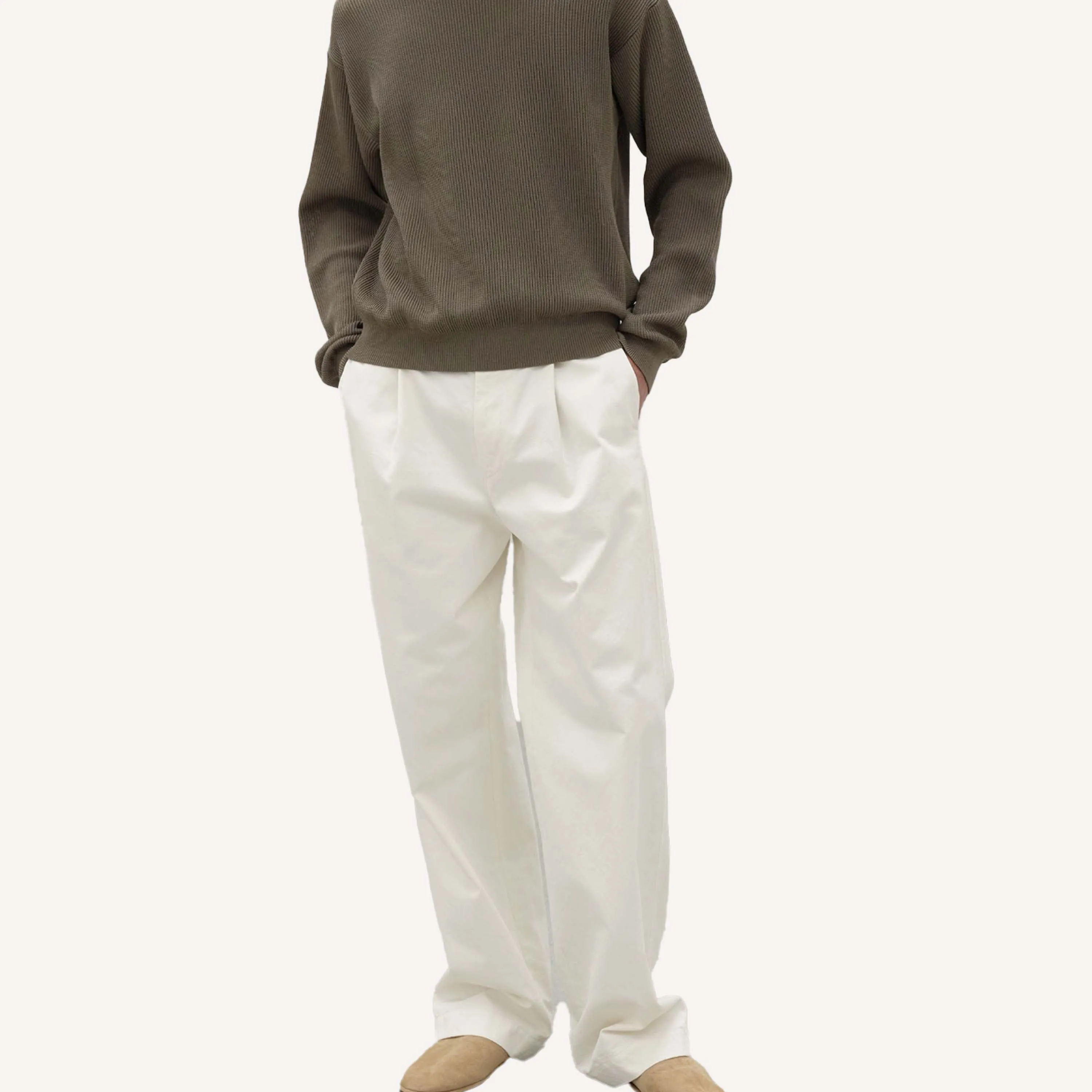 AURALEE WASHED FINX CHINOS
