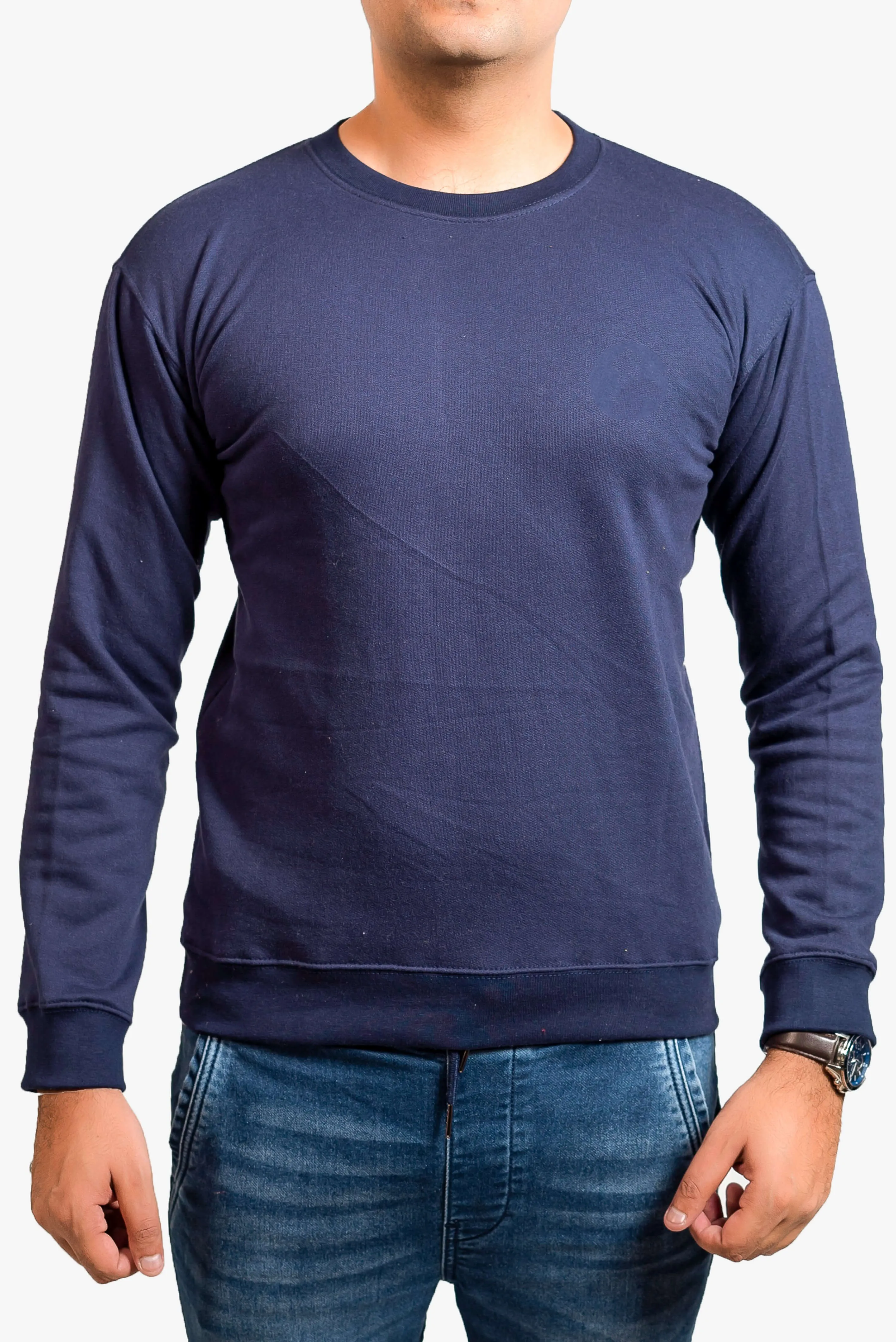 Basic Dark Blue Sweatshirt // Men