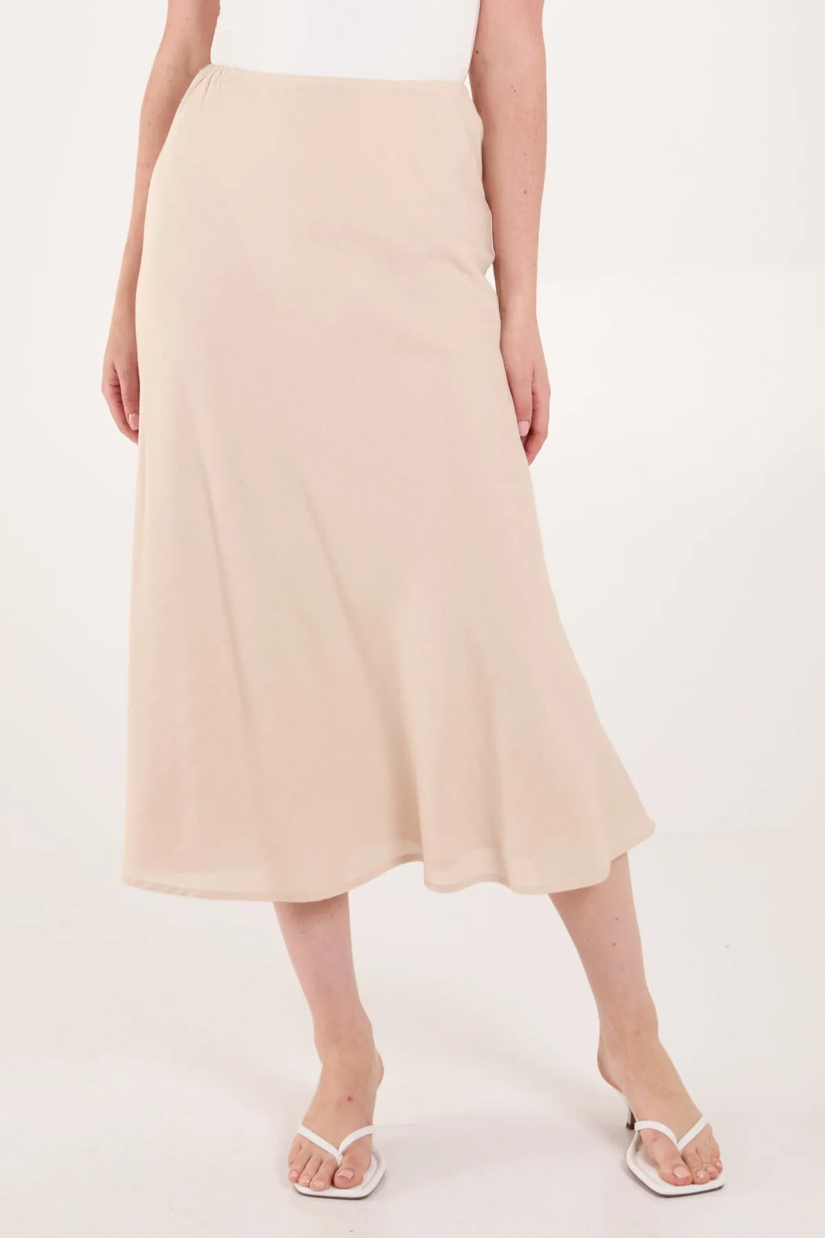 Bias Cut Midi Skirt