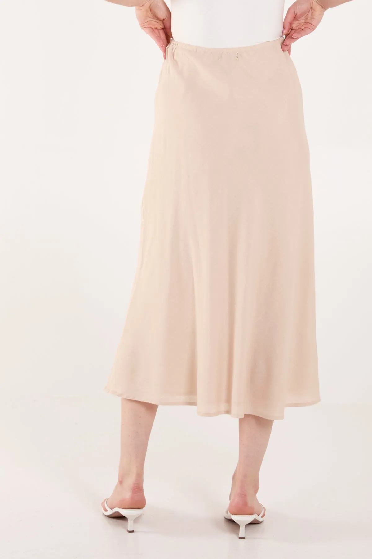 Bias Cut Midi Skirt