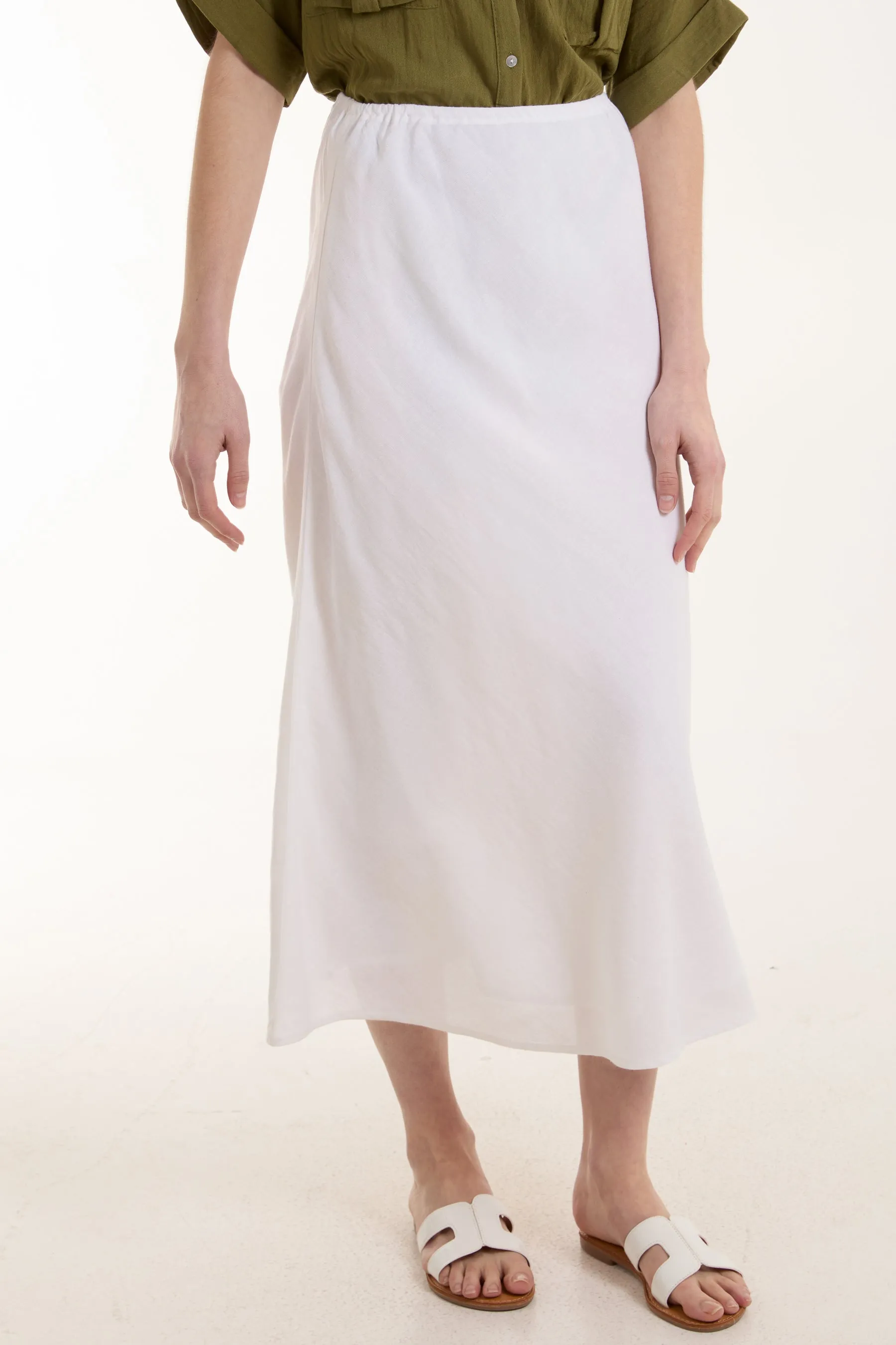 Bias Cut Midi Skirt