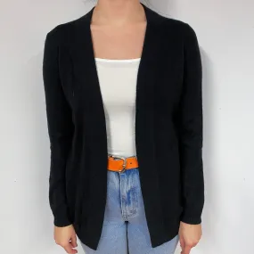 Black Cashmere Edge to Edge Cardigan Small