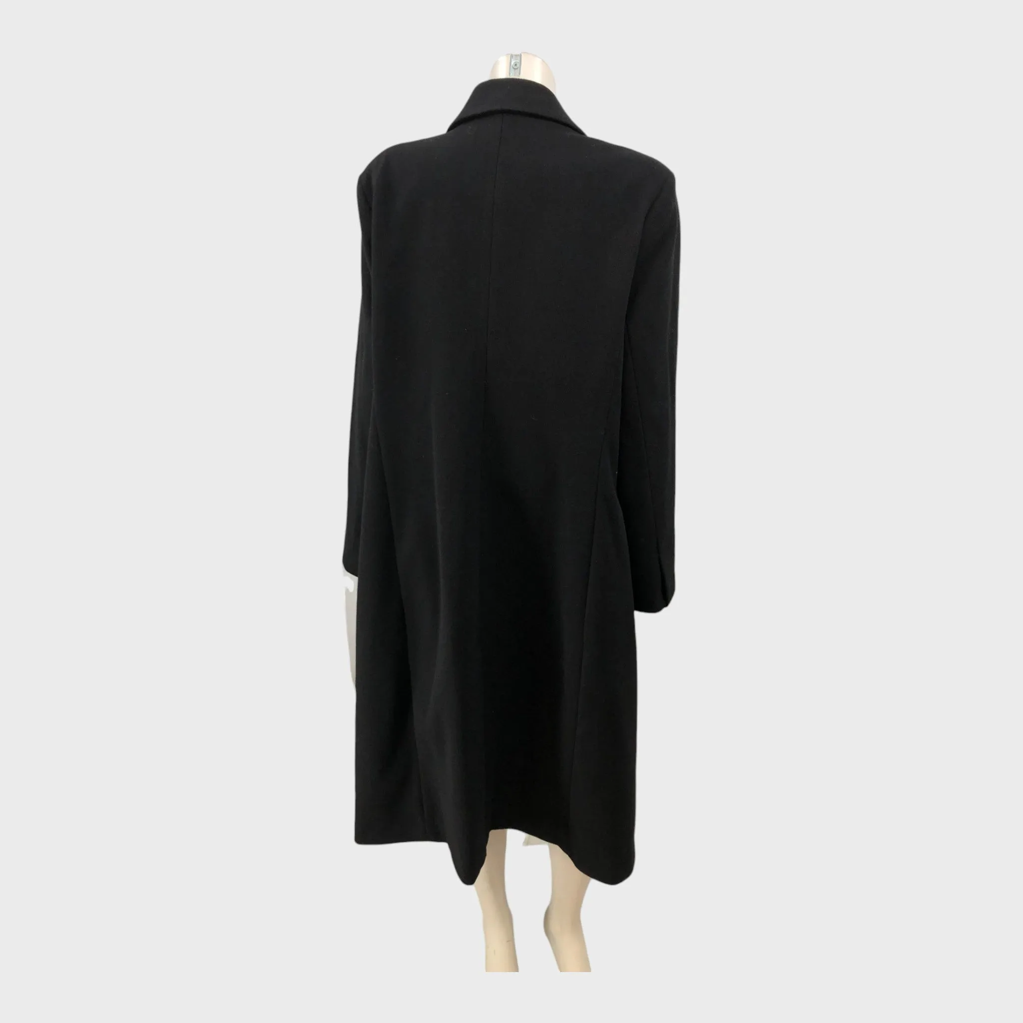 Black Double Breasted Buttons Coat - Size 18