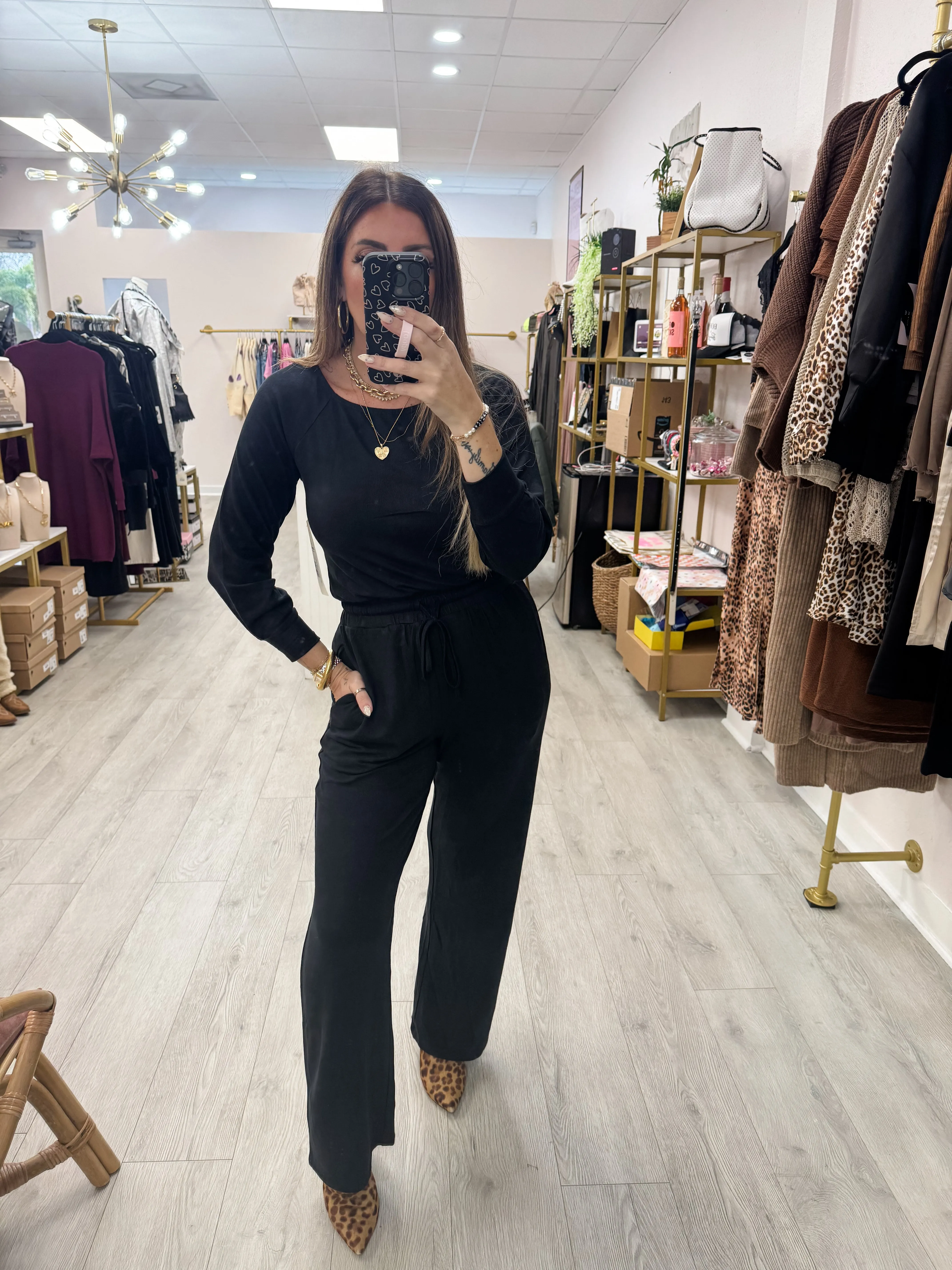 Black Lounge Jumpsuit