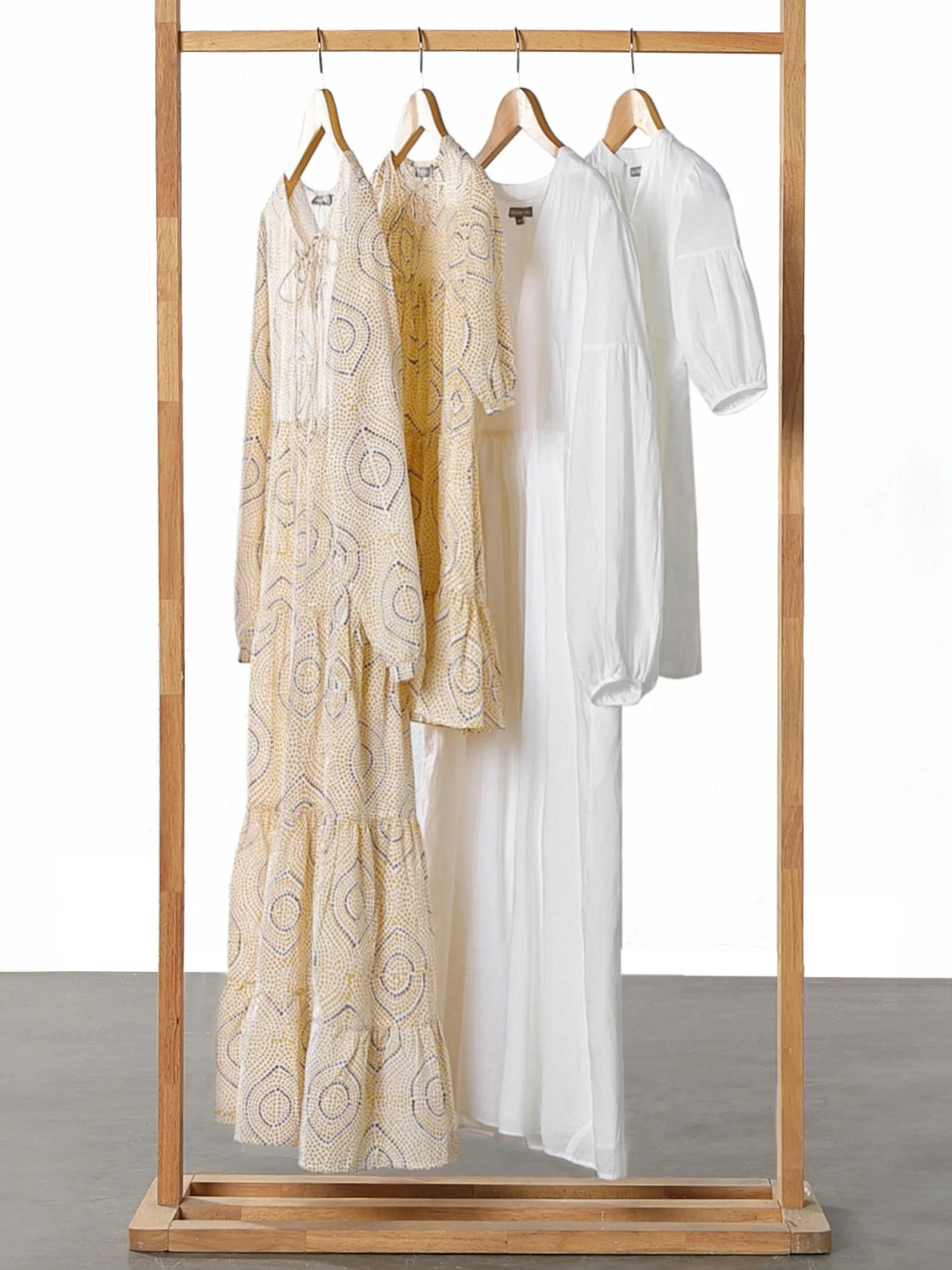 Block Printed Girl's Kaftan Dress - Oia