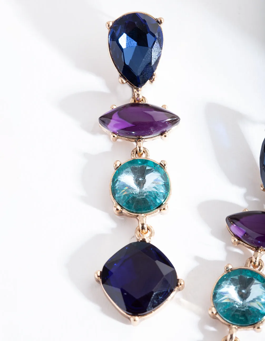 Blue Green Chunky Stone Earring