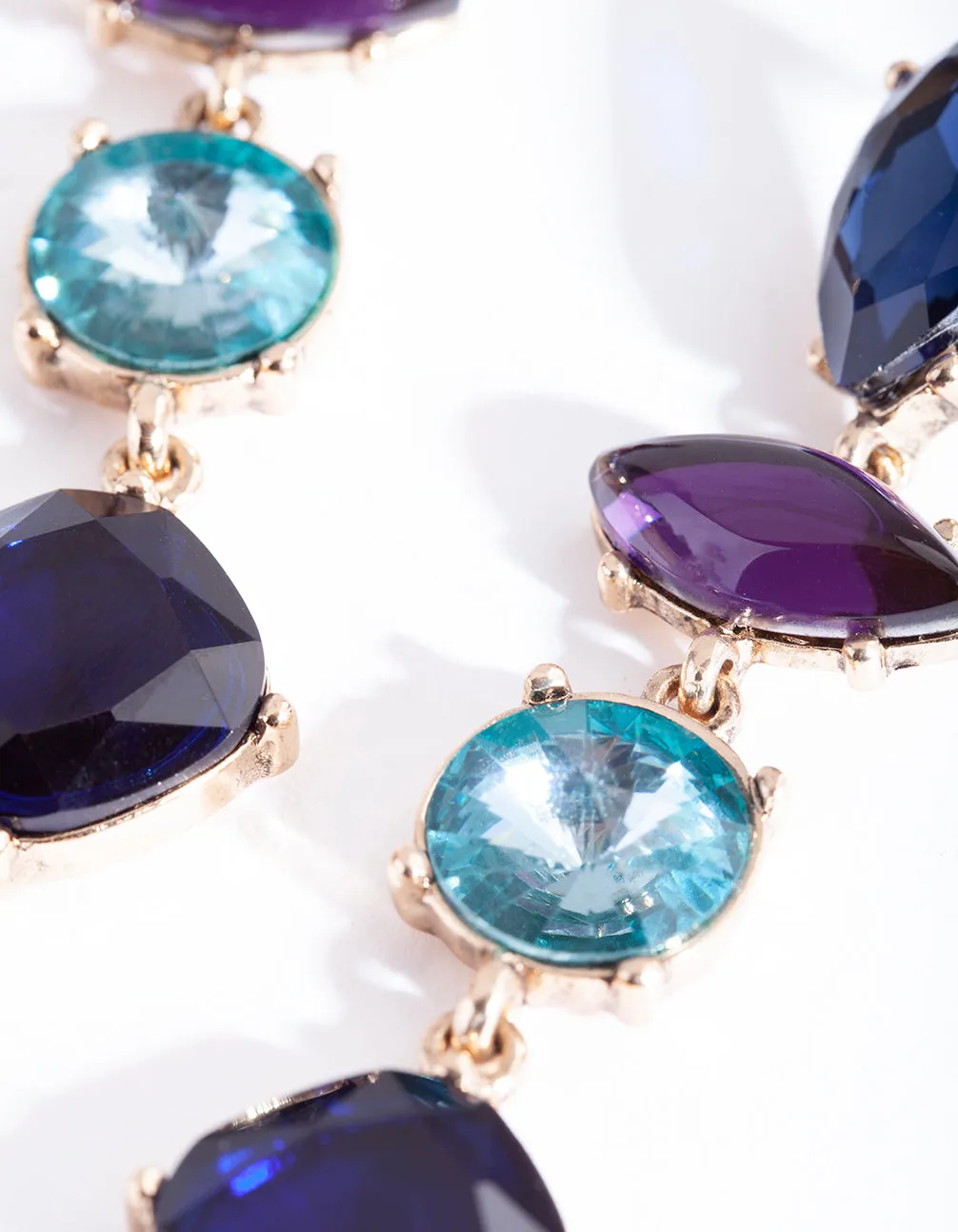 Blue Green Chunky Stone Earring