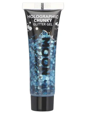 Blue Holographic Chunky Glitter Gel each