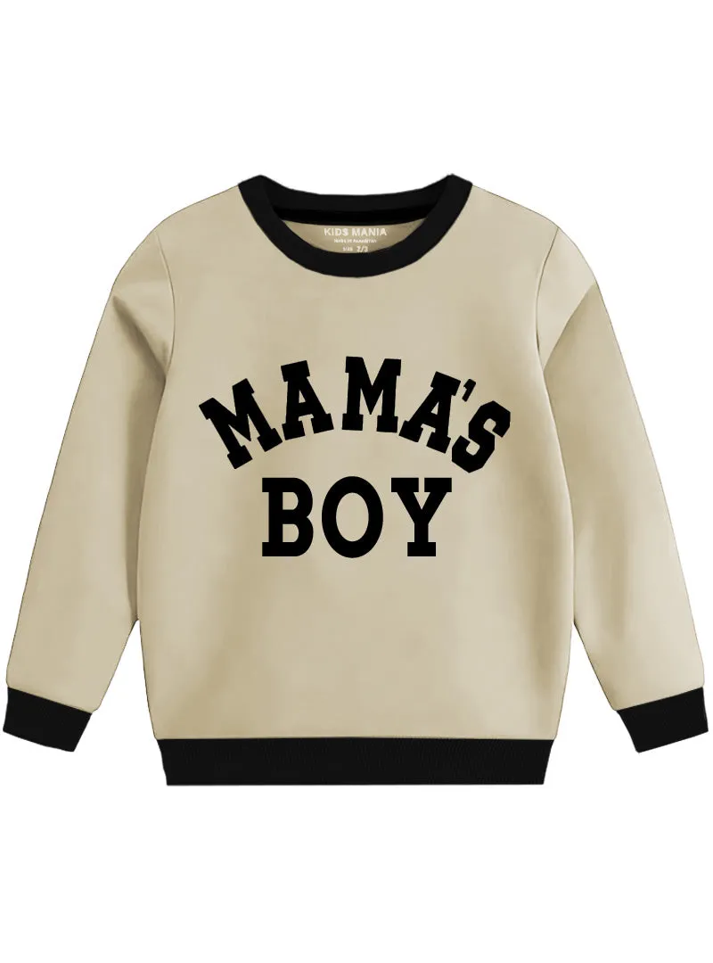 Boys Warm Fleece Sweatshirt - Mama's Boys - 2