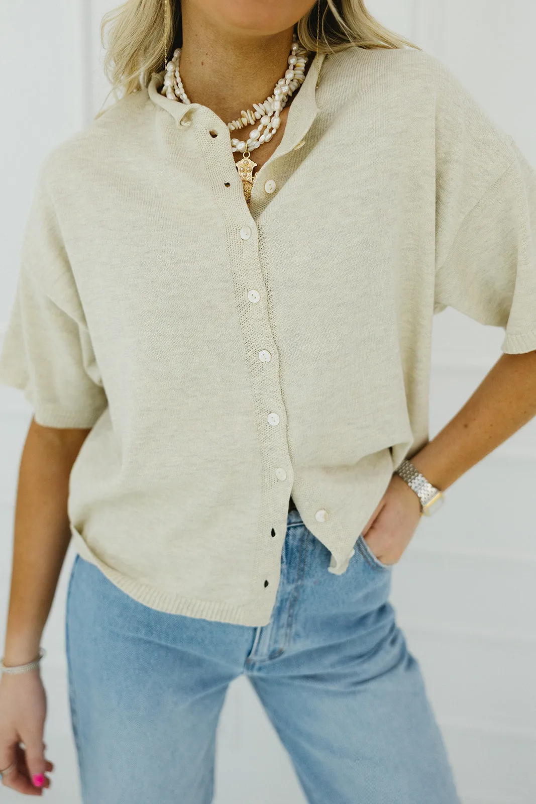 Brantley Knit Top - Oatmeal