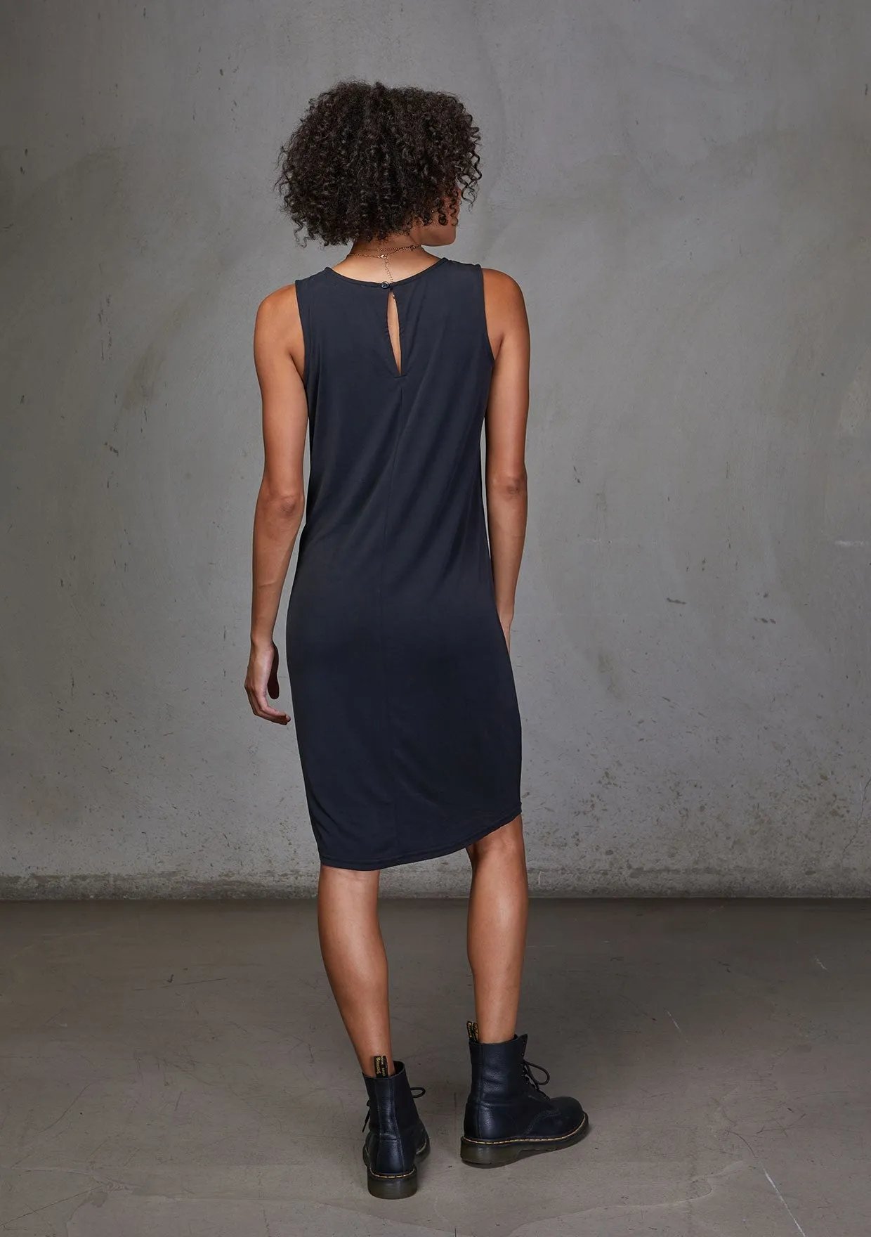 Casual Sleeveless Wrap Front Midi Dress