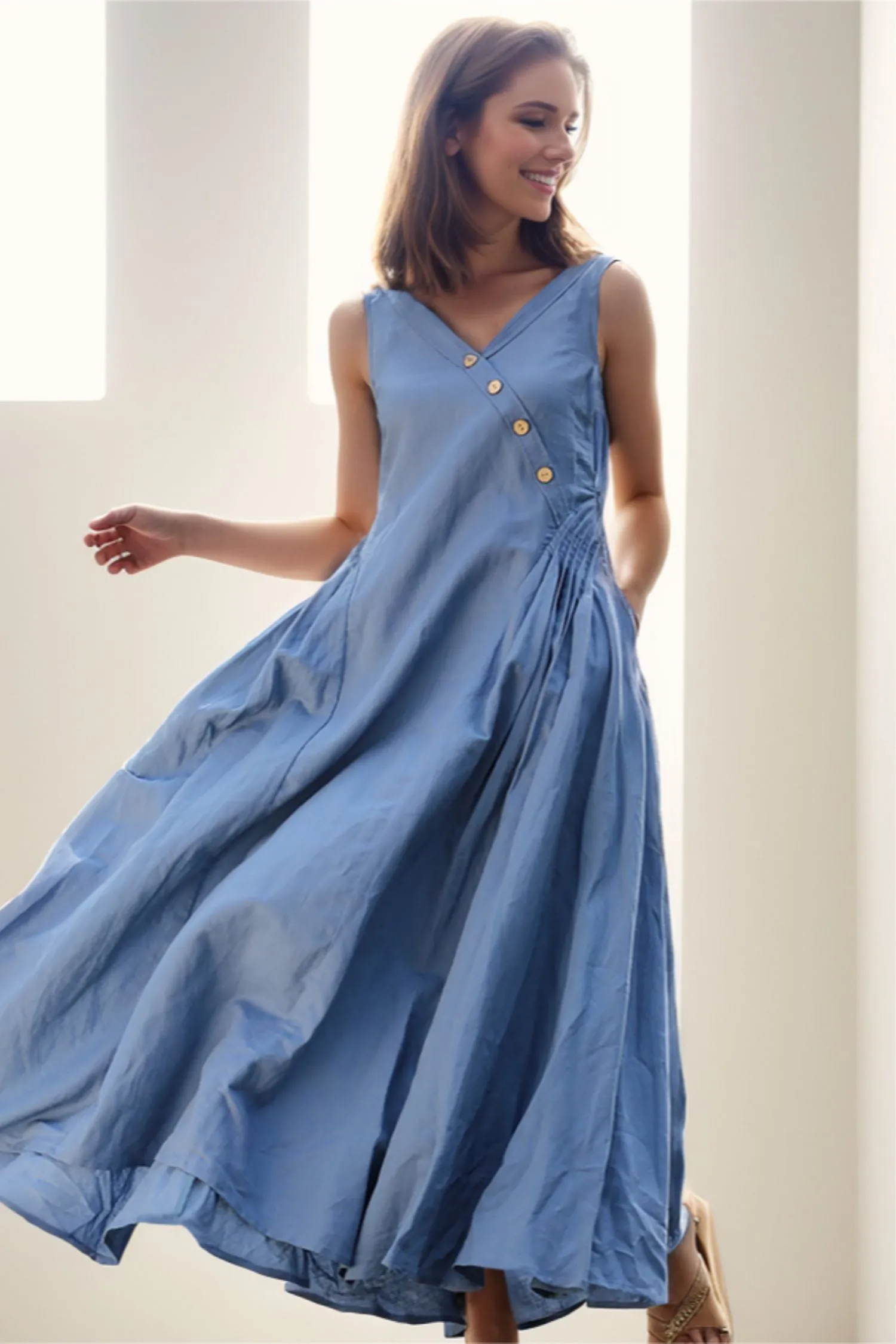 Casual Summer  Sleeveless dress C256