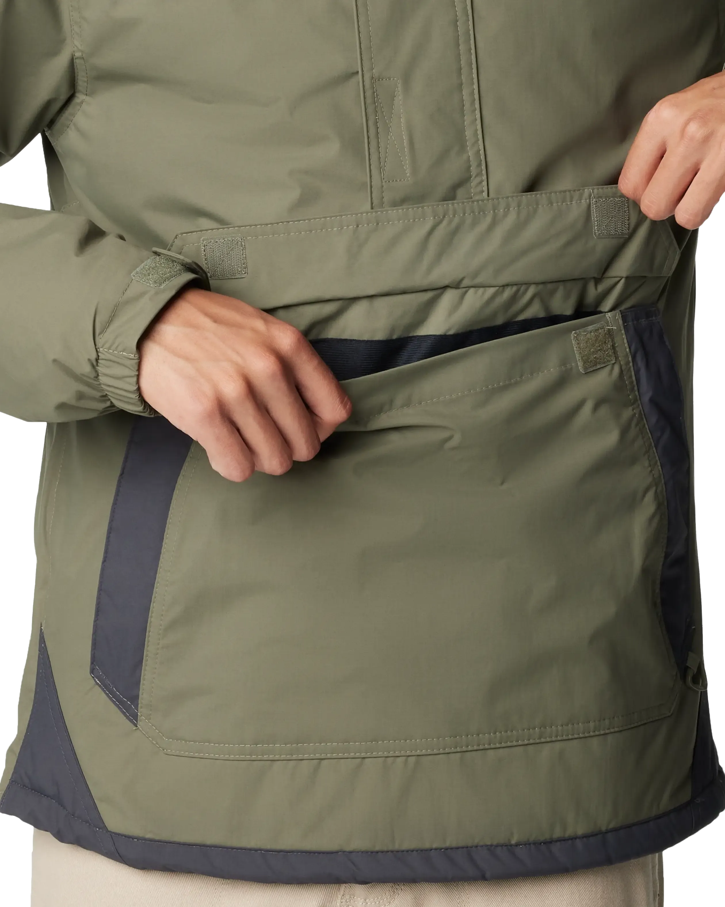 Challenger Pullover Jacket in Stone Green & Shark