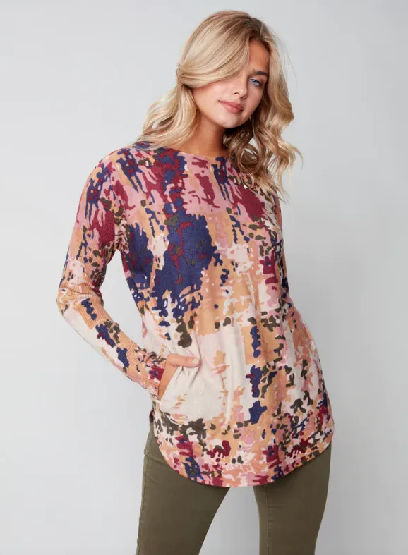 Charlie B. Printed Knit Sweater - Multicolor