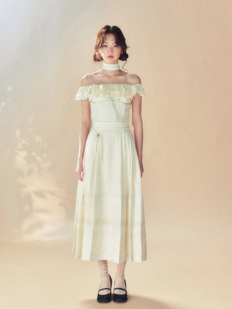 Charm Flare Side-Pleats Long Skirt
