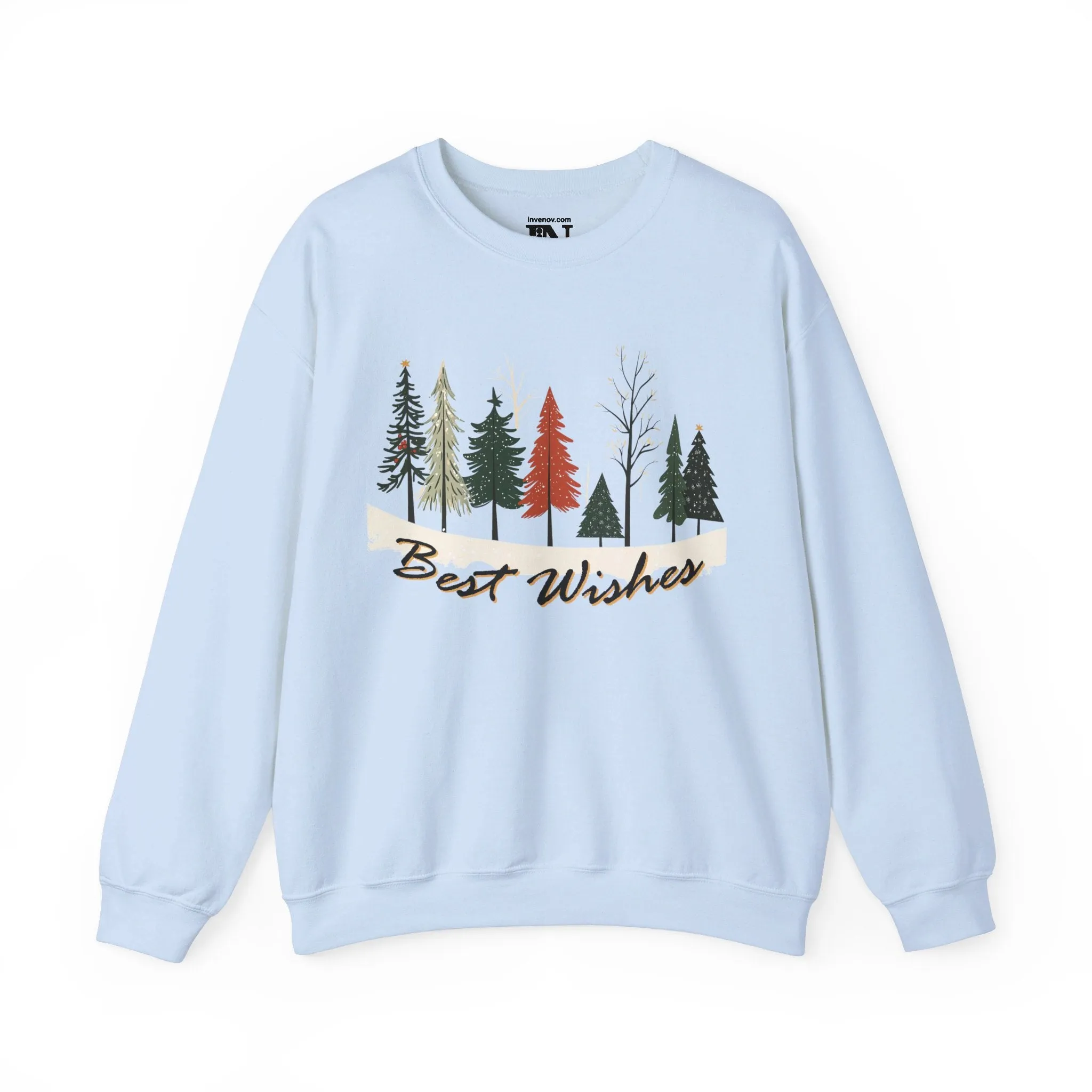 Christmas Tree sweatshirt, Pine Tree Sweater, Best Wishes Sweatshirt, Xmas Sweater, Christmas Gift Idea, Winter Sweater, Gift for her