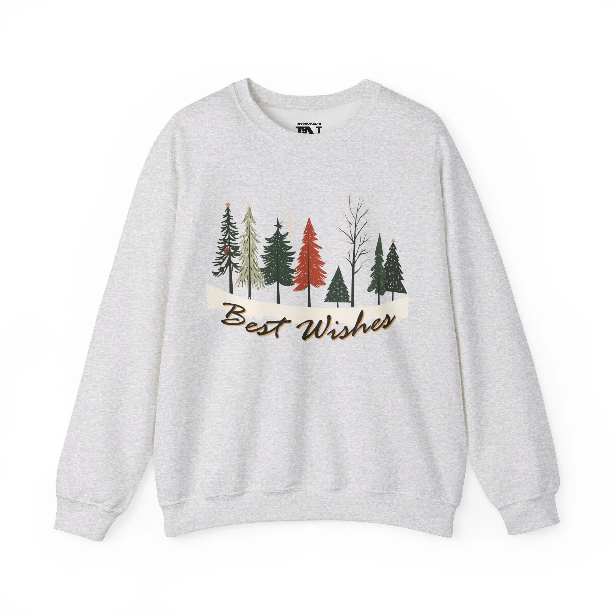 Christmas Tree sweatshirt, Pine Tree Sweater, Best Wishes Sweatshirt, Xmas Sweater, Christmas Gift Idea, Winter Sweater, Gift for her
